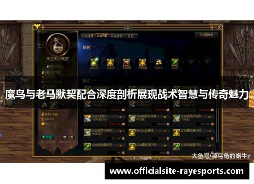 魔鸟与老马默契配合深度剖析展现战术智慧与传奇魅力 魔鸟与老马默契配合深度剖析展现战术智慧与传奇魅力